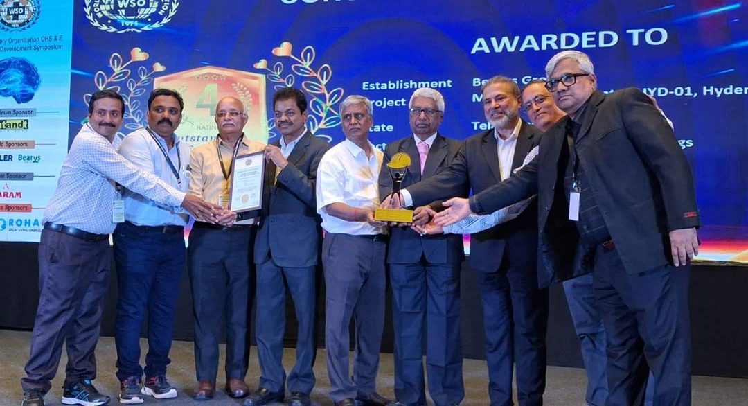 Bearys win the coveted “Outstanding Performance in Construction OHS&E Excellence Award” from WSO India