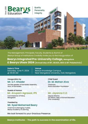 New Bearys Integrated Pre-university College Inaugurated Along With ‘Bearys Utsav 2024’