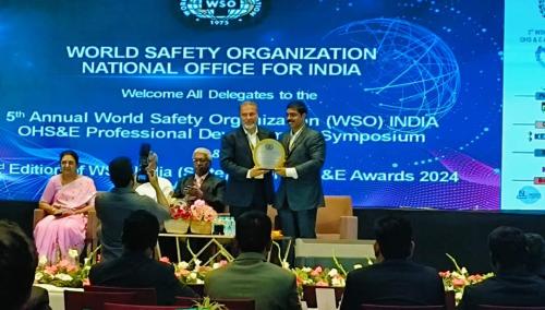 Bearys win the coveted “Outstanding Performance in Construction OHS&E Excellence Award from WSO India